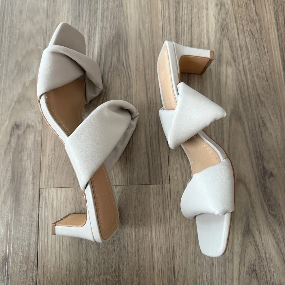 H&M Women's Elegant White Sandals Size 37 - Picture 3 of 5